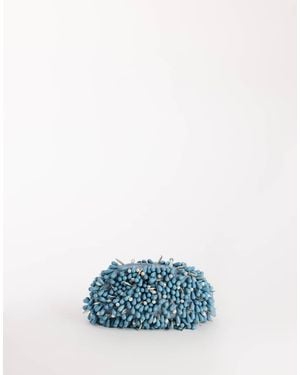 TOPSHOP Jemma Beaded Clutch Bag - Blue