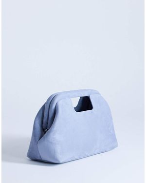 TOPSHOP Gordan Clutch With Handle - Blue