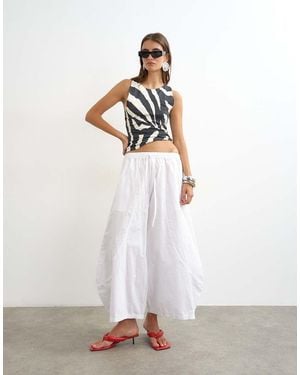 TOPSHOP Techy Horseshoe Trouser - White