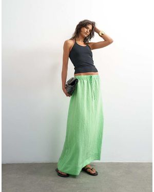 TOPSHOP Low Slung Full Circle Maxi Skirt - Green
