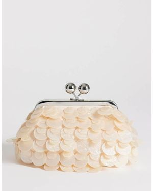 TOPSHOP Maeve Small Embellished Clutch - Natural