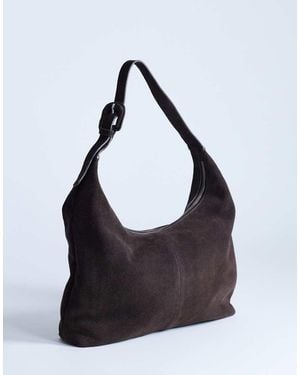 TOPSHOP Shayla Real Shoulder Bag - Black