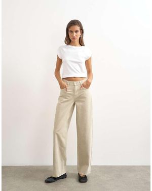 TOPSHOP Cinch Low Rise Relaxed Jean - Natural