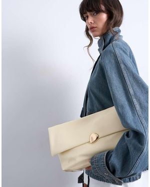 TOPSHOP Gaia Folded Clutch With Hardware - Blue