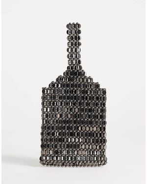 TOPSHOP Junoe Small Beaded Wristlet Grab Bag - Black