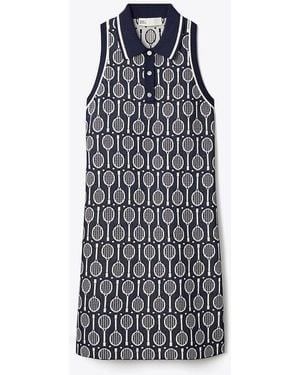Tory Sport Tory Burch Tech Knit Polo Tank Dress - Blue