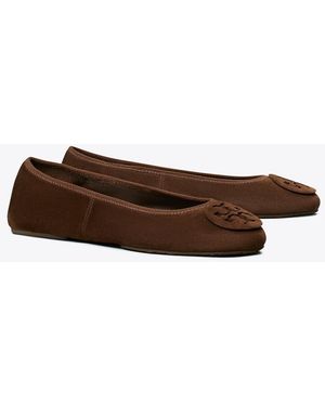 Tory Burch Damen Reva Travel Ballerina - Braun
