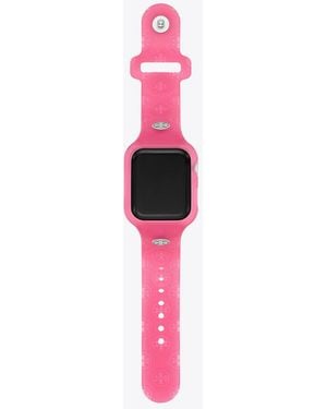 Tory Burch T Monogram Silicone Apple Watch Watchband, 41Mm - Pink