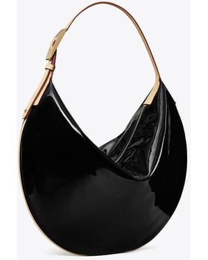 Tory Burch Patent Balloon Bag - Black