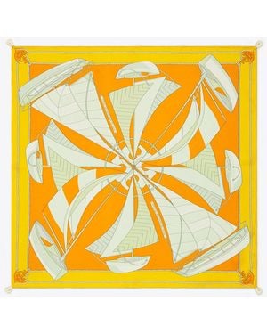 Tory Burch Sailboat Spiral Neckerchief - Yellow