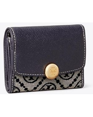 Tory Burch Romy Geldbörse Mit Umschlag Und T-Monogramm - Blau