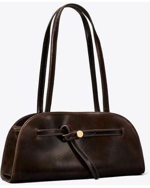 Tory Burch Romy Bauletto Im Querformat Mit Used-Look - Schwarz