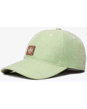 Tory Burch Zweifarbige Baseballkappe Aus Canvas - Grün