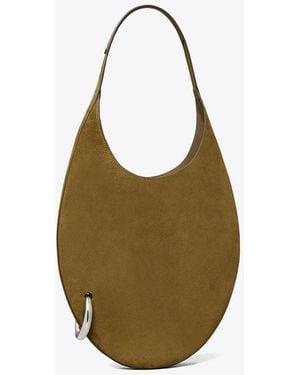 Tory Burch Pierced Suede Bag - Brown