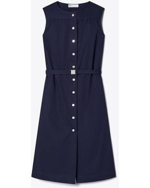 Tory Burch Cotton Poplin Dress - Blue