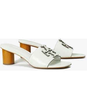 Tory Burch Ines Heel Sandal, Wide - Metallic