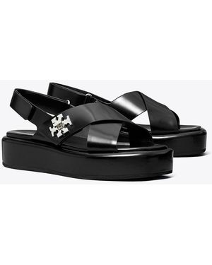 Tory Burch Turnlock Platform Sandal - Black