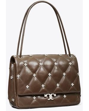 Tory Burch Bunny Knot Runway Schultertasche - Braun