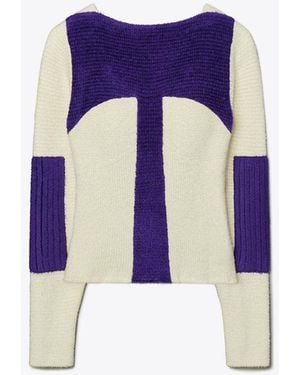 Tory Burch Colourblock Jumper - Blue