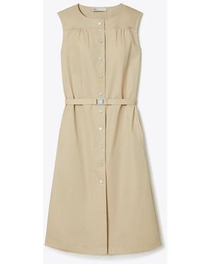 Tory Burch Cotton Poplin Dress - Natural