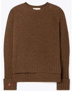 Tory Burch Pullover Aus Merinowolle - Braun
