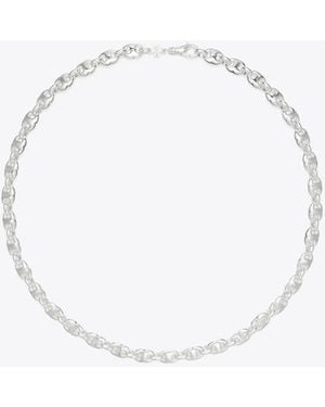 Tory Burch Damen Filigrane Gemini Halskette - Weiß