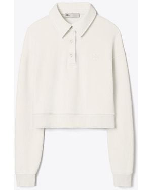 Tory Sport Tory Burch French Terry Logo Sweatshirt - Natural