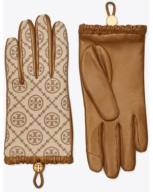 Tory Burch T Monogram Gloves - White