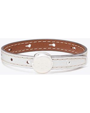 Tory Burch Icon Lederarmband - Weiß
