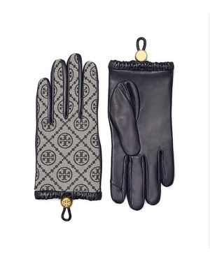 Tory Burch Handschuhe Mit T-Monogramm - Blau