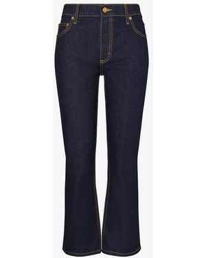 Tory Burch Cropped Flared Jeans - Blue