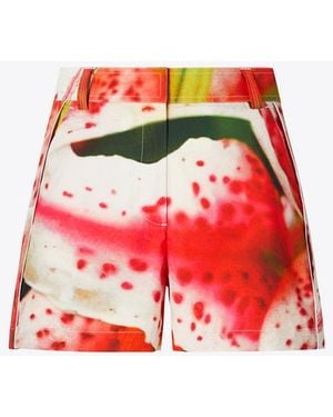 Tory Burch Twill Camp Short - Red
