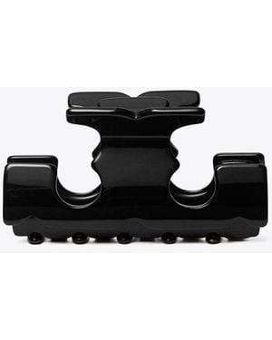 Tory Burch Serif-T Hair Clip - Black