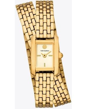 Tory Burch Damen Eleanor Mini-Armbanduhr Mit Doppelarmband - Mettallic