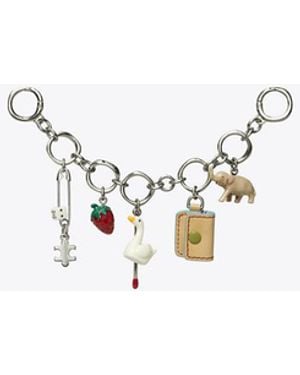 Tory Burch Damen Mehrteiliger Schwan-Taschenanhänger - Weiß