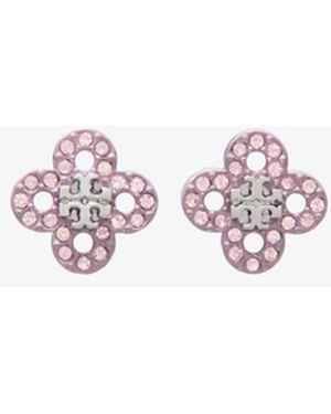 Tory Burch Damen Kira Clover Ohrstecker - Pink