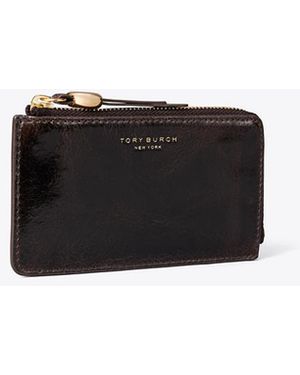 Tory Burch Romy Kartenetui Im Used-Look Mit Reißverschluss - Schwarz