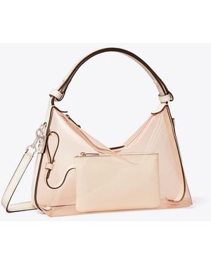 Tory Burch Damen Transparente Mellow Schultertasche - Pink