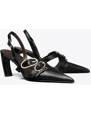 Tory Burch Slingback Mit Mehreren Schnallen - Schwarz
