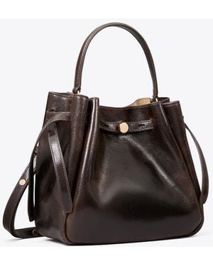 Tory Burch Romy Bucket Bag Im Used-Look - Schwarz