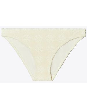 Tory Burch Damen Terry Logo Bikinihöschen - Weiß