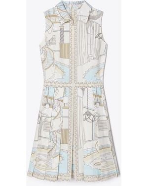 Tory Burch Damen Bedrucktes Golfkleid - Weiß