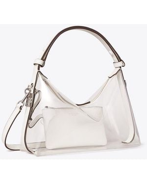 Tory Burch Damen Transparente Mellow Schultertasche - Natur