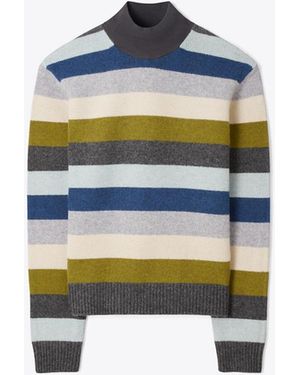 Tory Burch Wollpullover Mit Stehkragen - Blau