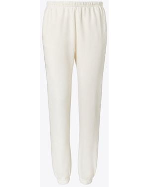Tory Sport Tory Burch French Terry Cropped Sweatpant - White