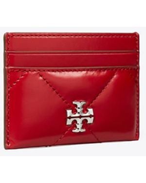 Tory Burch Damen Kira Kartenetui Mit Chevronmuster Und Rautensteppung - Rot