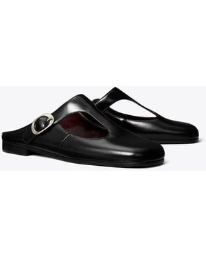 Tory Burch T-Strap Mule - Black