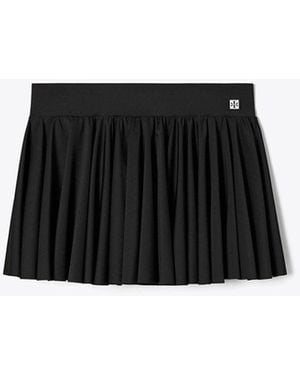 Tory Burch Flounce Jersey Tennis Skirt - Black
