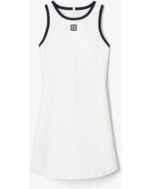 Tory Burch Damen Racerback-Tenniskleid Aus Jersey - Weiß