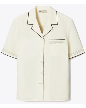 Tory Burch Short-Sleeved Shirt - White